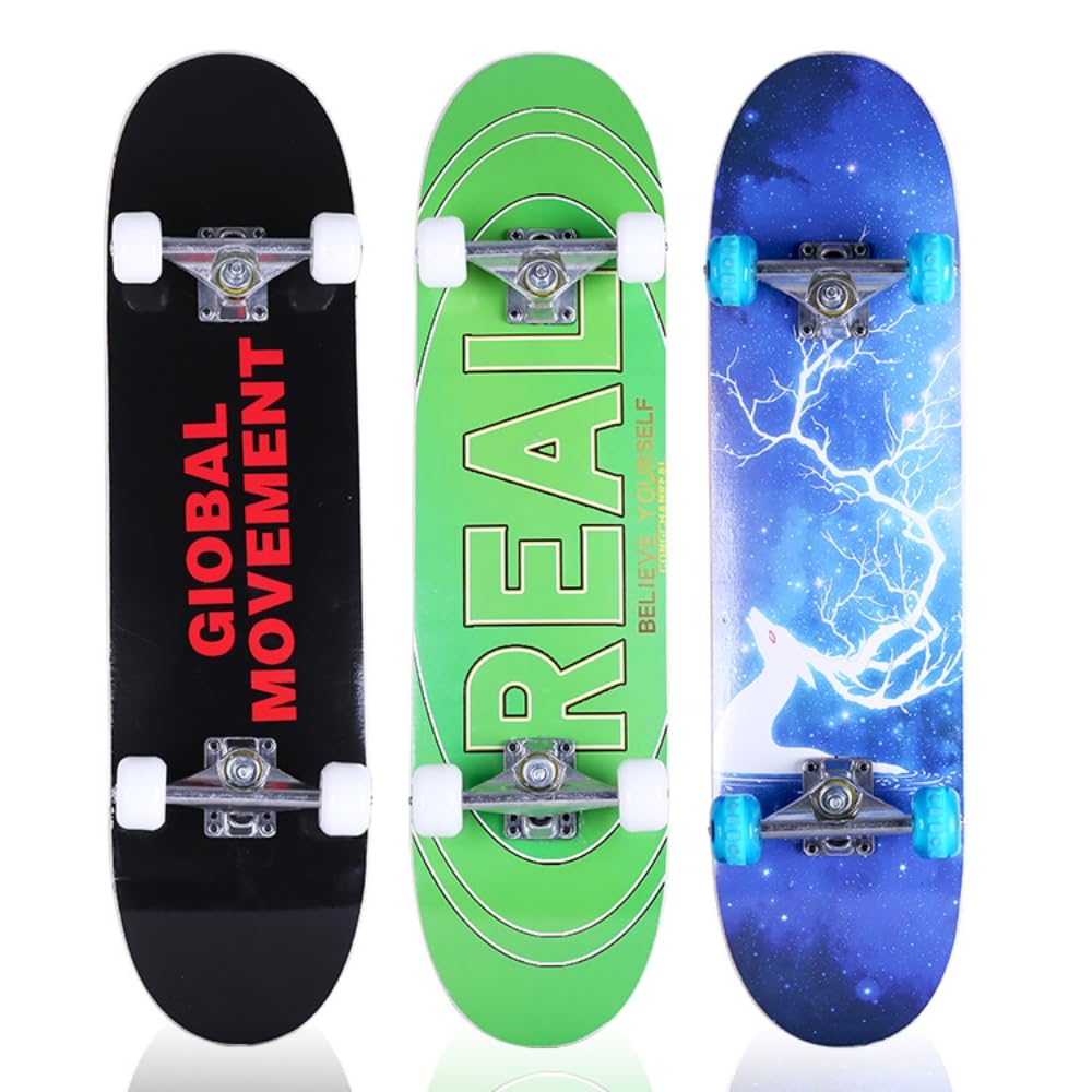 Amazon | ロングスケートボード初心者大人95Aホイールスケートボード耐